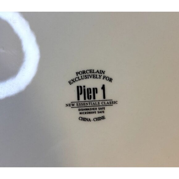 Pier 1 Imports New Essentials Classic White 13" Porcelain Charger Plate Platter - Picture 3 of 3
